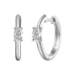 Stella Valentino 0.48 Carat TW Moissanite Huggie Hoop Earrings