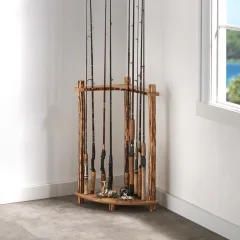 The Rustic Corner Fishing Rod Rack