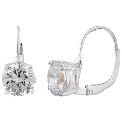Ice by Jardin 2.0 Quilates TW Pendientes Clásicos de Gota Redonda de Circonia...