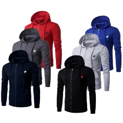 3-Pack: Nextex Pacific Polo Club Men's Full-Zip Fleece Hoodies