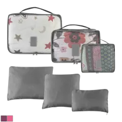 Fresh Fab Finds 9-Pc Water-Resistant Clothing Storage & Packing Cubes