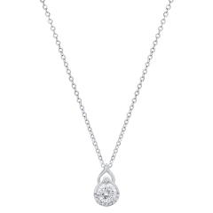 Saffron 0.5 Carat TW Moissanite Infinity Drop Sterling Silver Necklace