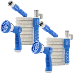 2-Pack: Pocket Hose 25' Expandable Hoses with Hand Sprayers