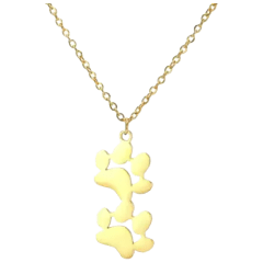 Hollywood Sensation Double Paw Print Necklace