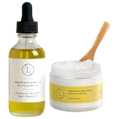 The Grapefruit Body Oil and Scrub Set