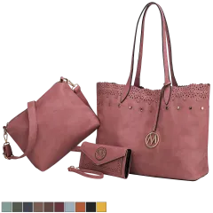 MKF Collection Sadie Set de Bolsa Tote y Cartera de Mia K