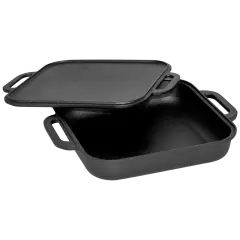 Jim Beam Cast Iron Skillet & Griddle Set