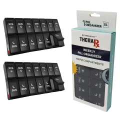 2-Pack: TheraRx 7-Day Compartment Pill Organizer