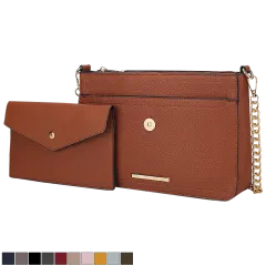 MKF Collection Maribel Bolso 3-en-1 Crossbody de Piel Vegana de Mia K