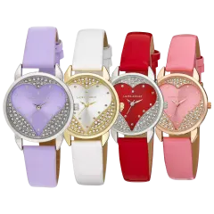 Laura Ashley Reloj con Corazón Abierto y Correa de Charol