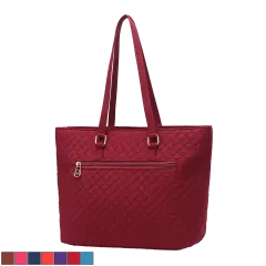 MKF Collection Hallie Solid Quilted Cotton Women’s Tote Bag by Mia K.