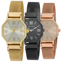 Reloj de Malla Hexagonal para Mujer Laura Ashley