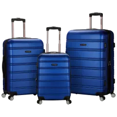 Rockland Melbourne 3-Piece Hardside Expandable Luggage Set (Blue, 20", 24", 28")