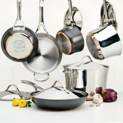 The Premium 11-Piece Stainless and Hard-Anodized Cookware Set