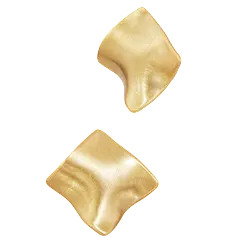 Savvy Cie Wavy Square Button Stud Earrings