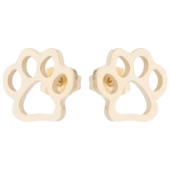 Hollywood Sensation Paw Print Outline Stud Earrings