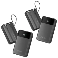 Paquete de 2: PowerBank Portátil JOYFAR de 30,000mAh con 2 Cables Integrados