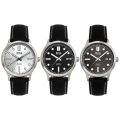 Reign Men's Henry Canvas-Overlaid Leather-Band Watch