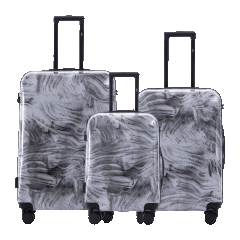 Mirage Luggage Multi-Color ABS Hard Shell Lightweight 3-Piece Luggage Set