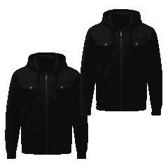 2-Pack: Nextex Apparel Men's Fleece Full Zip Hoodies With Chest Pockets
