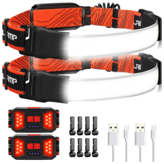 2-Pack: Adelante LED Headlamp Flashlight