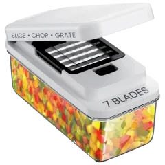 Cheer Collection 7-Blade Vegetable Chopper and Container