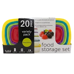 Infinite Basics 20-Piece Variety Pack Food Storage Containers Set