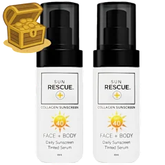 2-Pack: Sun Rescue SPF 40 Tinted Collagen Sunscreen with Vitamin C