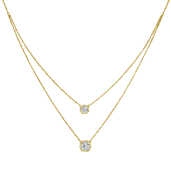 Jennifer Miller Double Solitaire Layered Necklace