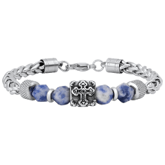 Iron Saints Pulsera de Cuentas con Cruz