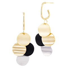 Savvy Cie Multi-Tone Disc Cascade Earrings