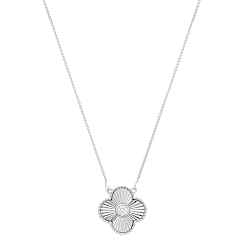 Saffron 0.3 Carat TW Open Circle Moissanite Sterling Silver Necklace