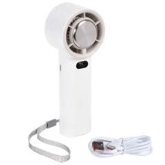Hammacher Schlemmer Handheld Rechargeable Portable Fan with Cool Touch