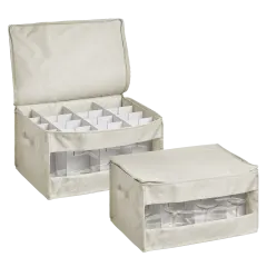 Honey-Can-Do 2-Piece Stemware Storage Boxes