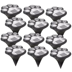 12-Pack: Smart Solar Paw Print Accent Lights