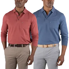 2-Pack: Tailor Vintage Airotec Performance Jersey Long Sleeve Polos