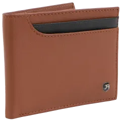 Jack Abrahams Goat Nappa Leather Bi-Fold Top Front Wallet