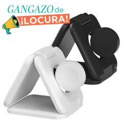 LAX Gadgets Base de carga Inalámbrica Plegable 3 en 1 Compatible con MagSafe