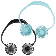 2-Pack: Hands Free Portable Neck Fans with LED Lights