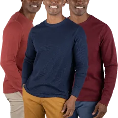 3-Pack: Tailor Vintage Airotec Performance Stretch Waffle Crew Neck Shirts
