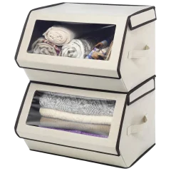 2-Pack: Whitmor Stackable Window Storage Boxes