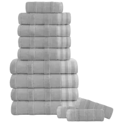 Kathy Ireland 12-Piece Jacquard Stripe Kyoto Towel Set