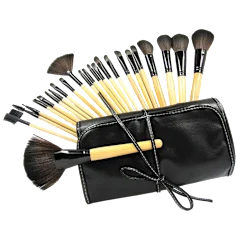 Miley Cosmetics 24-Piece Makeup Brush Set with Bag