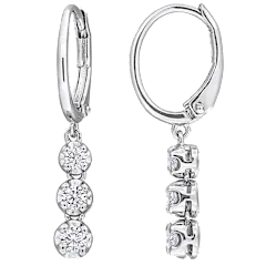 The Three-Stone Lab-Grown Diamond Earrings