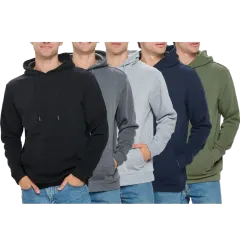 3-Pack: Nextex Apparel Men's Fleece Pullover Hoodies
