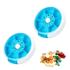 2-Pack: TheraRx Portable Push Button Pill Organizer