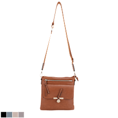 Donna & Becky Esther Double Zip Front Pocket Crossbody