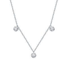Collar Stella Valentino Gota de Lluvia con Moissanita de 0.17 Quilates