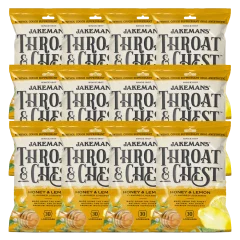 12-Pack: Jakemans Honey Lemon Throat & Chest Lozenges (360 count)