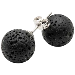 Titans Lava Stone Ear Studs and Optional Essential Oils
